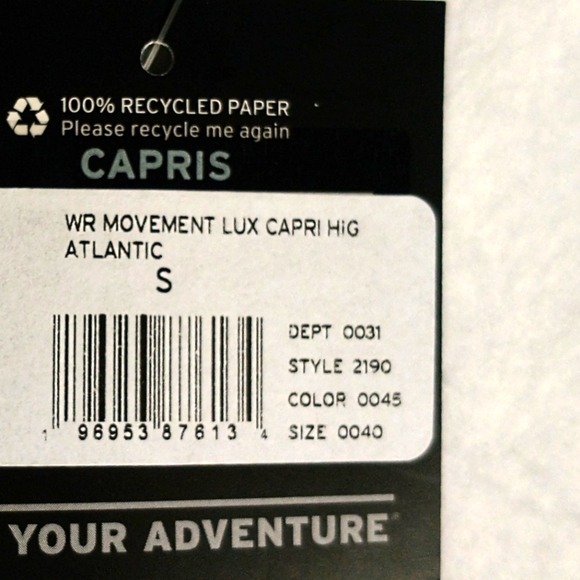 Eddie Bauer Movement Lux High-Rise Capris Atlantic Small - Picture 4 of 6